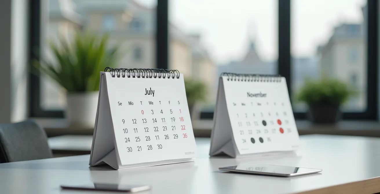 Calendario fiscale con evidenziate le scadenze strategiche per 730 e Redditi PF