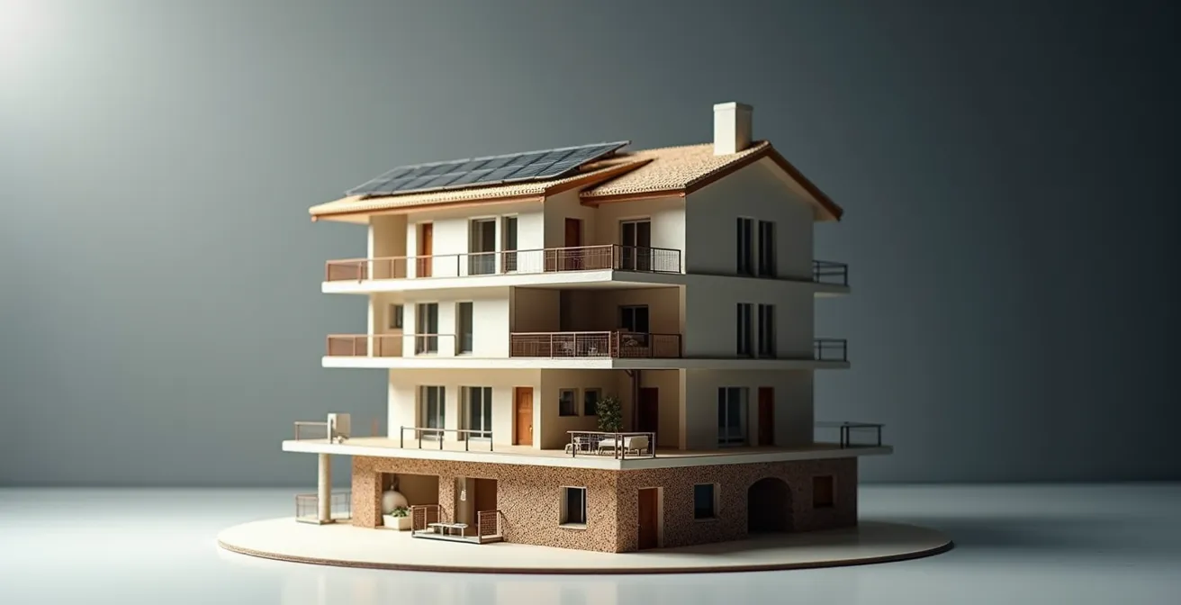 Schema visivo degli interventi trainanti e trainati per condominio italiano