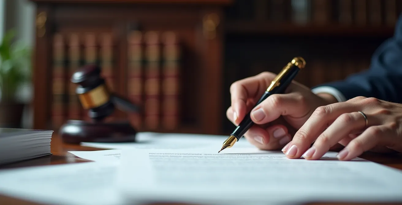 Momento della firma del contratto notarile per mutuo immobiliare in Italia