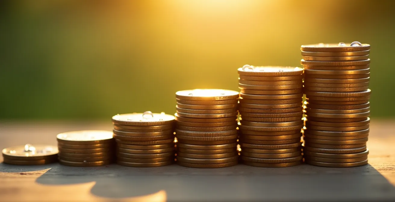 Visualizzazione della crescita graduale di un piano di accumulo capitale automatico